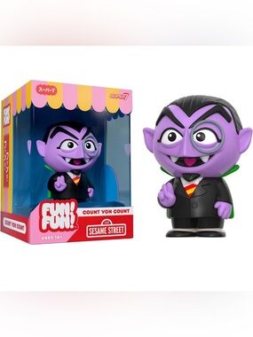 Super 7 Sesame Street Fun Fun Count Von Count Vinyl Figure Brand New